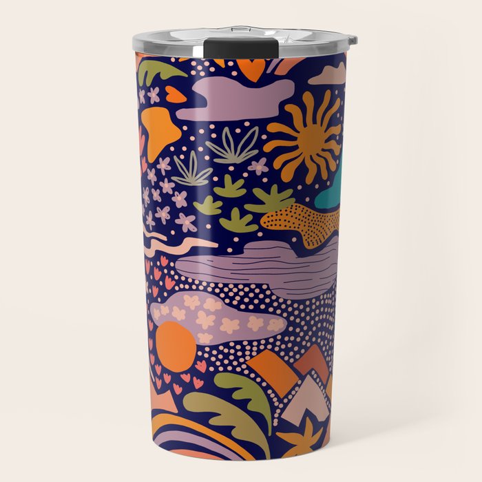 Ditsy Outdoor Adventures Travel Mug Gallery Image 1