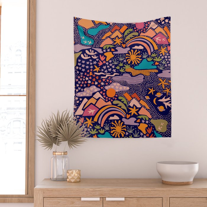 Ditsy Outdoor Adventures Wall Tapestry Gallery Image 2
