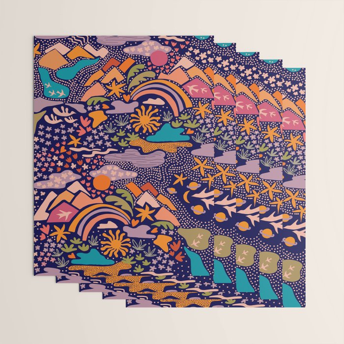 Ditsy Outdoor Adventures Wrapping Paper Gallery Image 3