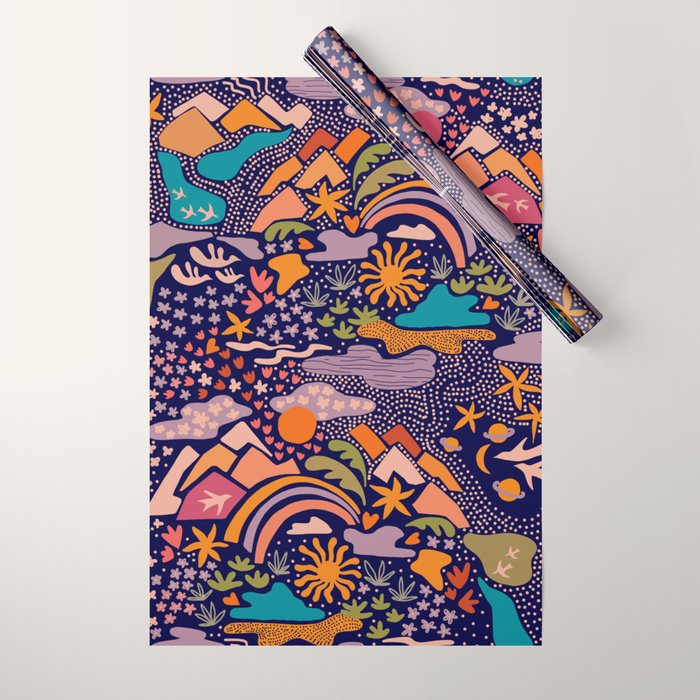 Ditsy Outdoor Adventures Wrapping Paper Gallery Image 1