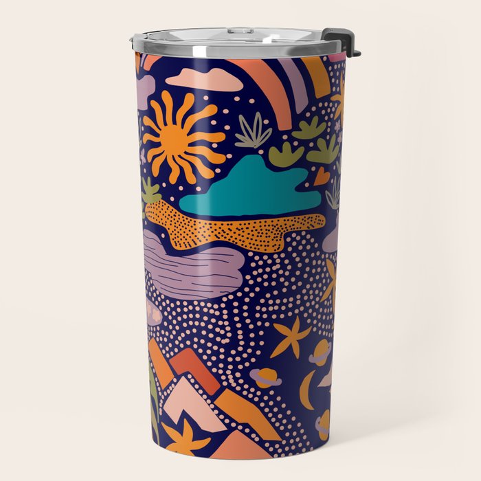 Ditsy Outdoor Adventures Travel Mug Gallery Image 2