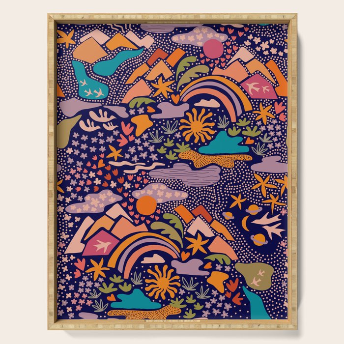 Ditsy Outdoor Adventures Serving Tray Gallery Image 1