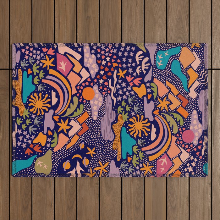 Ditsy Outdoor Adventures Outdoor Rug Gallery Image 1