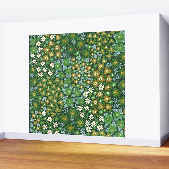Meadow in green Wall Mural Gallery Image 2