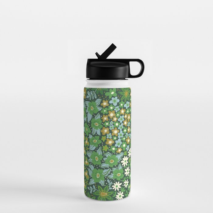 Meadow in green Water Bottle Gallery Image 1