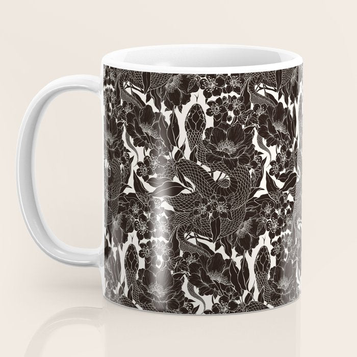 Enchanted Snake Block Print Coffee Mug Gallery Image 3