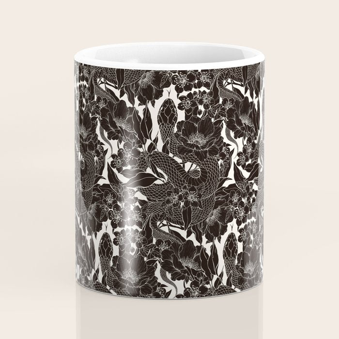 Enchanted Snake Block Print Coffee Mug Gallery Image 4