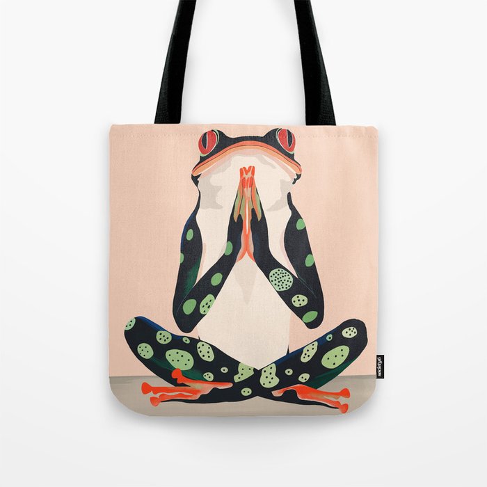 Yoga Frog Tote Bag Gallery Image 1