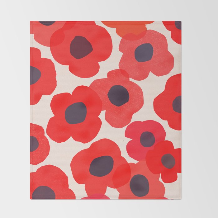 poppy 7 Throw Blanket Gallery Image 2
