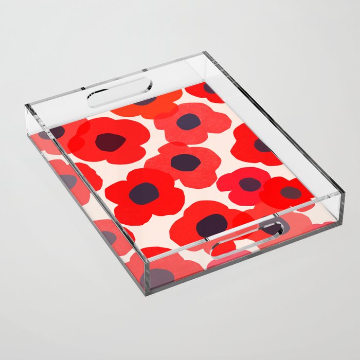 poppy 7 Acrylic Tray Gallery Image 1
