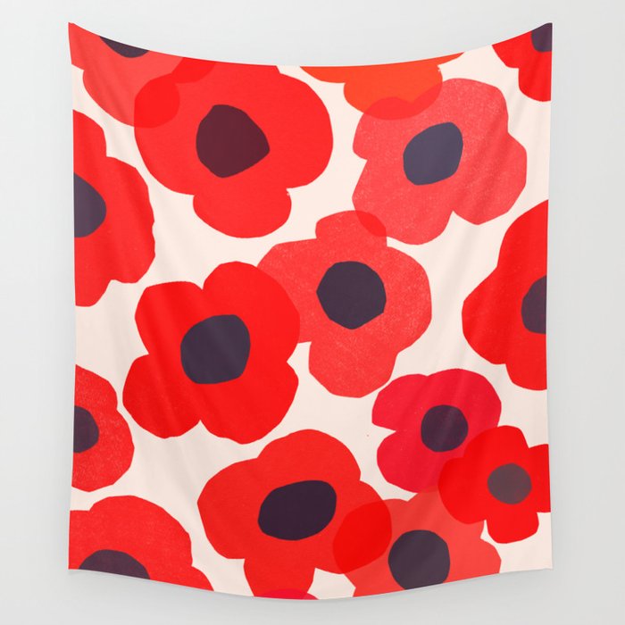 poppy 7 Wall Tapestry Gallery Image 4