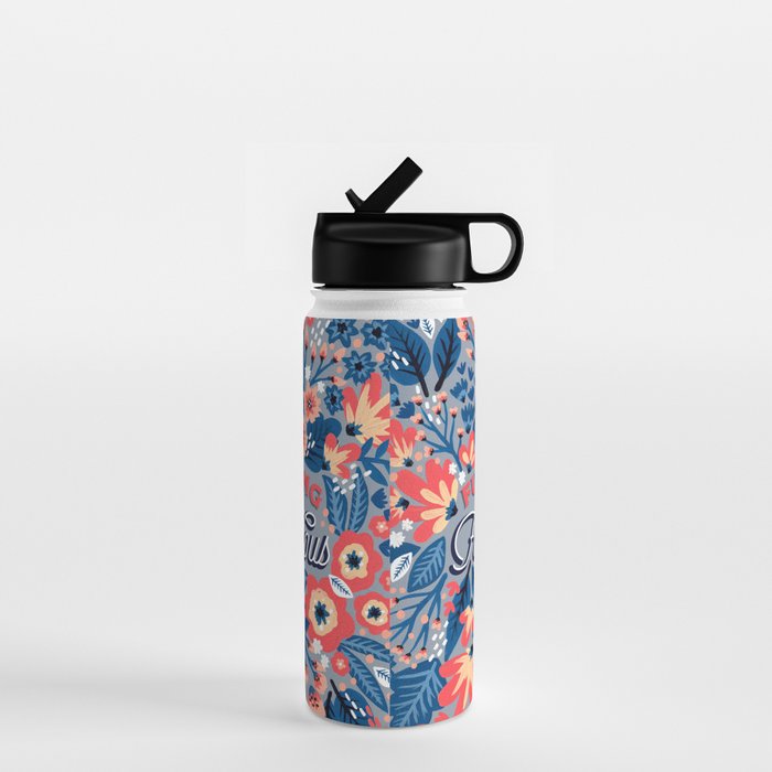 F*cking Fabulous - Denim & Coral Palette Water Bottle Gallery Image 1