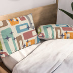 Retro Mid Century Modern Abstract Pattern 224 Atomic Googie Pillow Sham Gallery Image 2