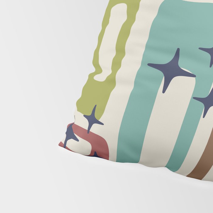 Retro Mid Century Modern Abstract Pattern 224 Atomic Googie Pillow Sham Gallery Image 4