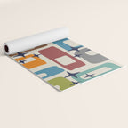 Retro Mid Century Modern Abstract Pattern 224 Atomic Googie Yoga Mat Gallery Image 2