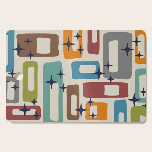 Retro Mid Century Modern Abstract Pattern 224 Atomic Googie Cutting Board