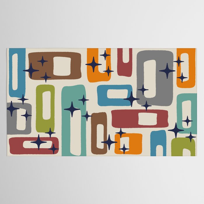 Retro Mid Century Modern Abstract Pattern 224 Atomic Googie Tablecloth Gallery Image 2