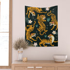 Tiger All Around Wall Tapestry Gallery Image 2
