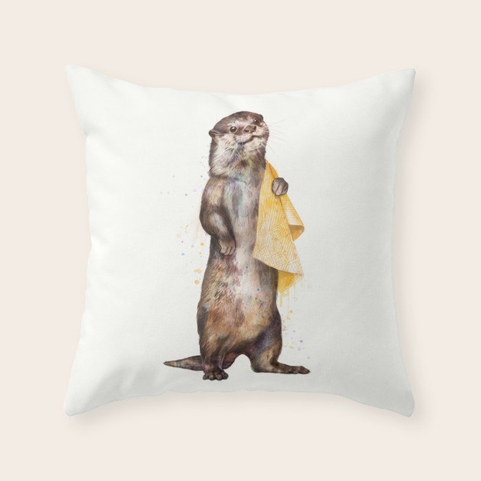 otter Throw Pillow Gallery Image 1