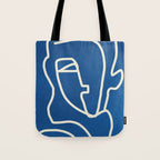 Abstract Minimal Woman Portrait Tote Bag Gallery Image 1