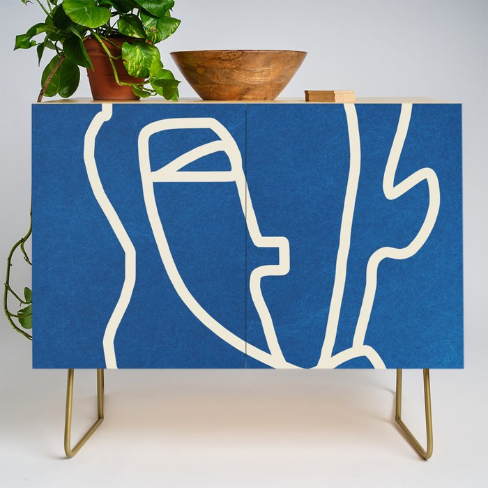 Abstract Minimal Woman Portrait Credenza Gallery Image 1