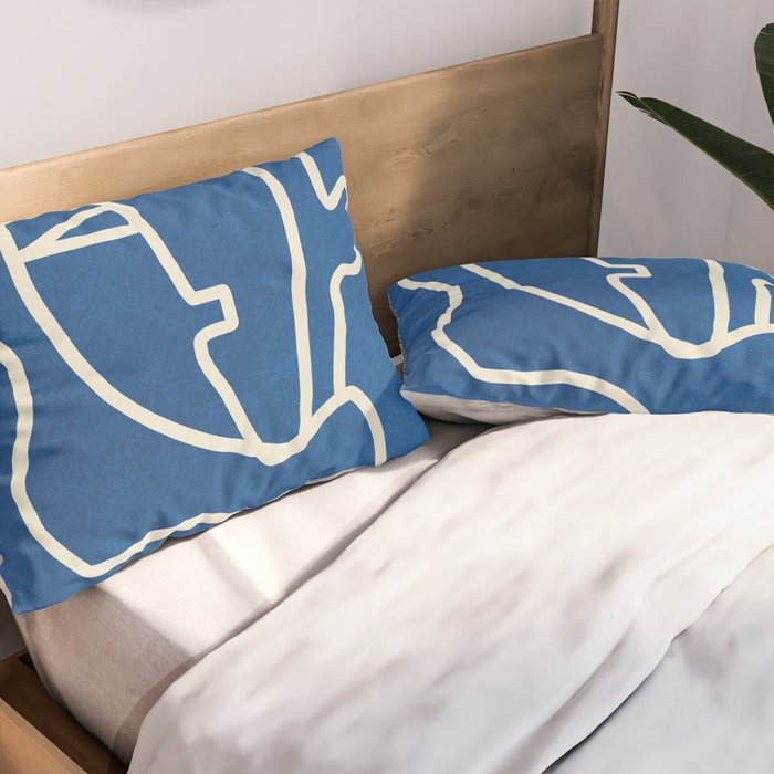 Abstract Minimal Woman Portrait Pillow Sham Gallery Image 2