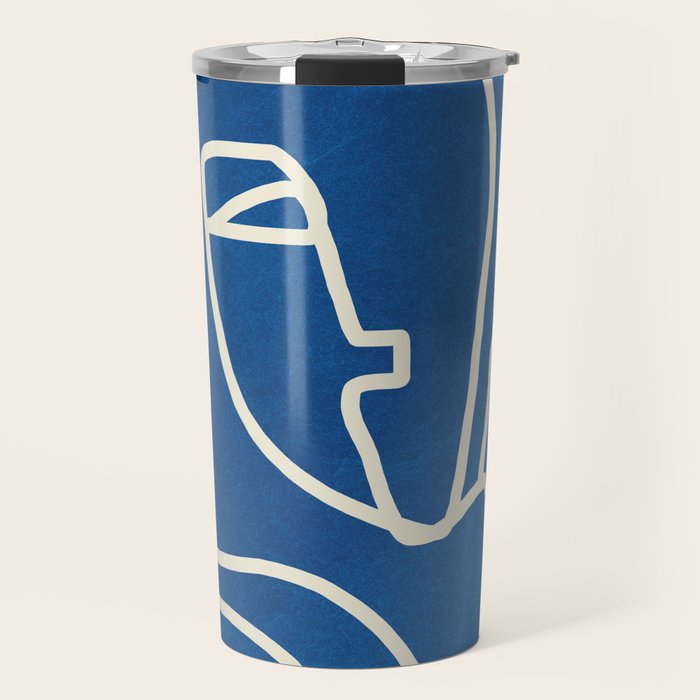 Abstract Minimal Woman Portrait Travel Mug Gallery Image 1