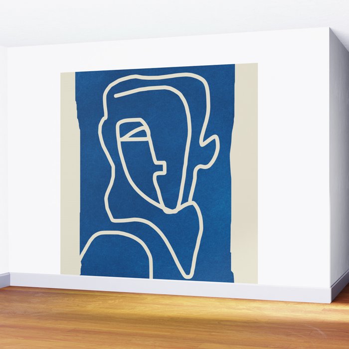 Abstract Minimal Woman Portrait Wall Mural Gallery Image 2