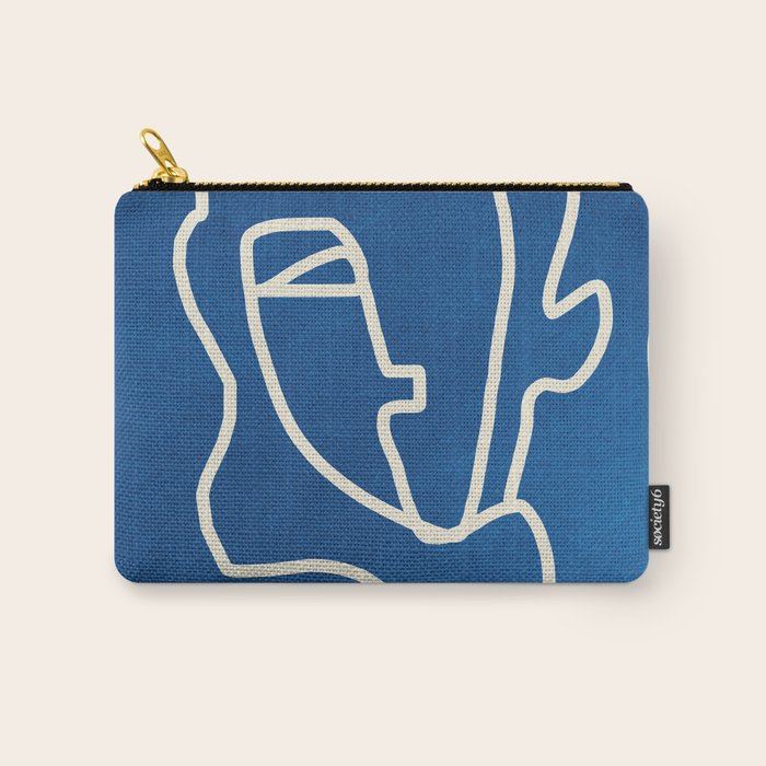 Abstract Minimal Woman Portrait Carry All Pouch Gallery Image 1
