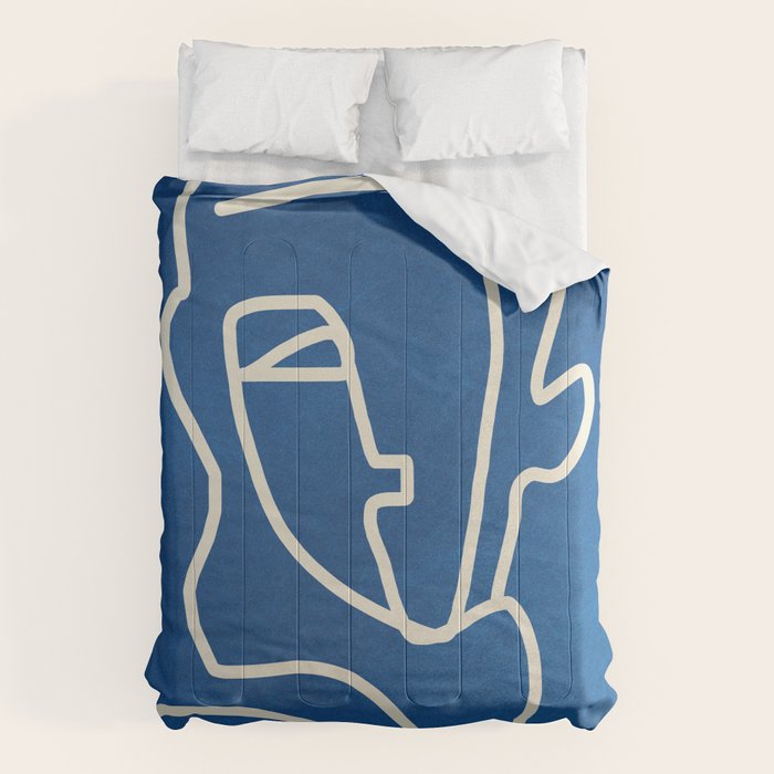 Abstract Minimal Woman Portrait Comforter Gallery Image 6