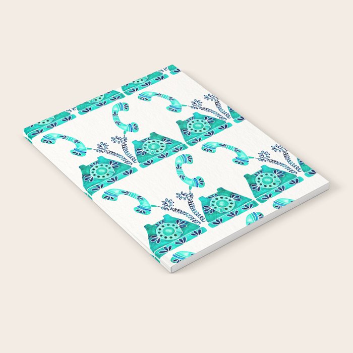 Vintage Rotary Phone - Turquoise Palette Notebook Gallery Image 2