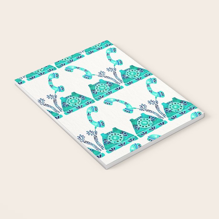 Vintage Rotary Phone - Turquoise Palette Notebook Gallery Image 3