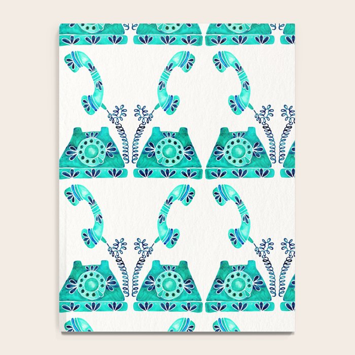 Vintage Rotary Phone - Turquoise Palette Notebook Gallery Image 4