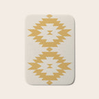 Southwestern Minimalism - Golden Yellow Neutral Beige Bath Mat Gallery Image 1