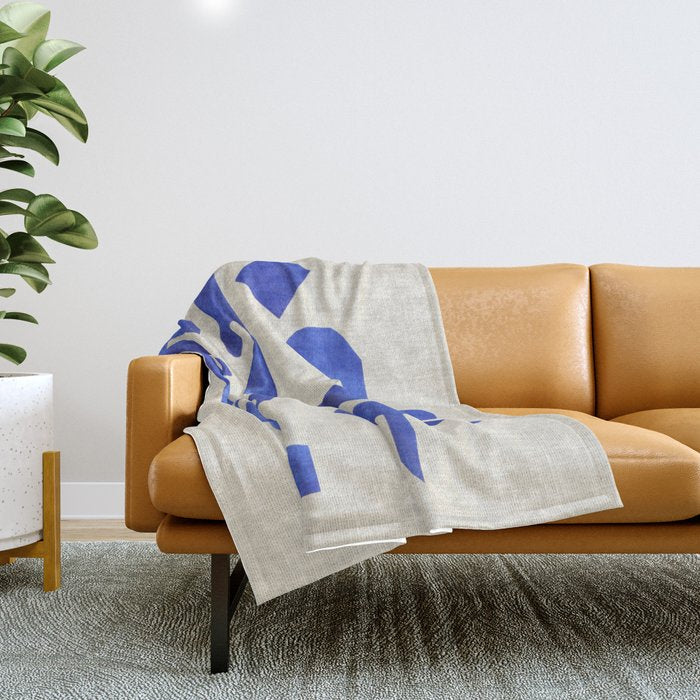Blue Diamond Branch Throw Blanket Gallery Image 1