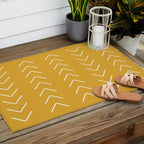 Mudcloth II (Mustard Yellow) Outdoor Rug Gallery Image 2