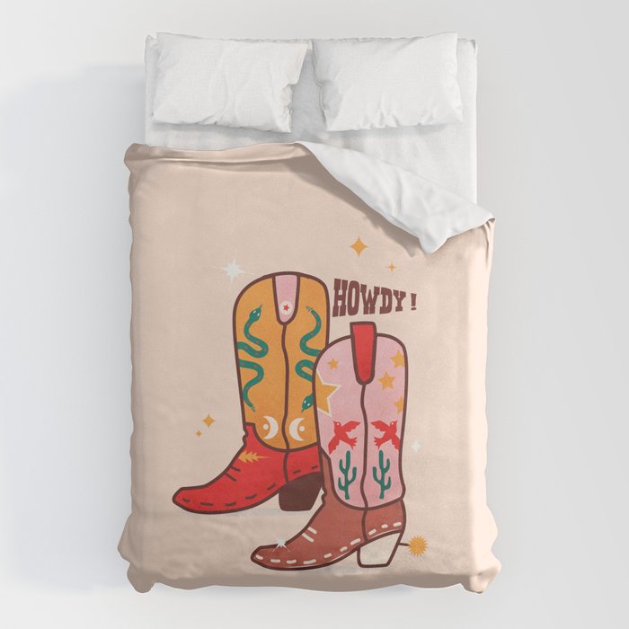 Howdy! Cowboy Boots Duvet Cover Gallery Image 6