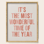 The Most Wonderful Time Of The Year Warm Pink Serving Tray Gallery Image 1