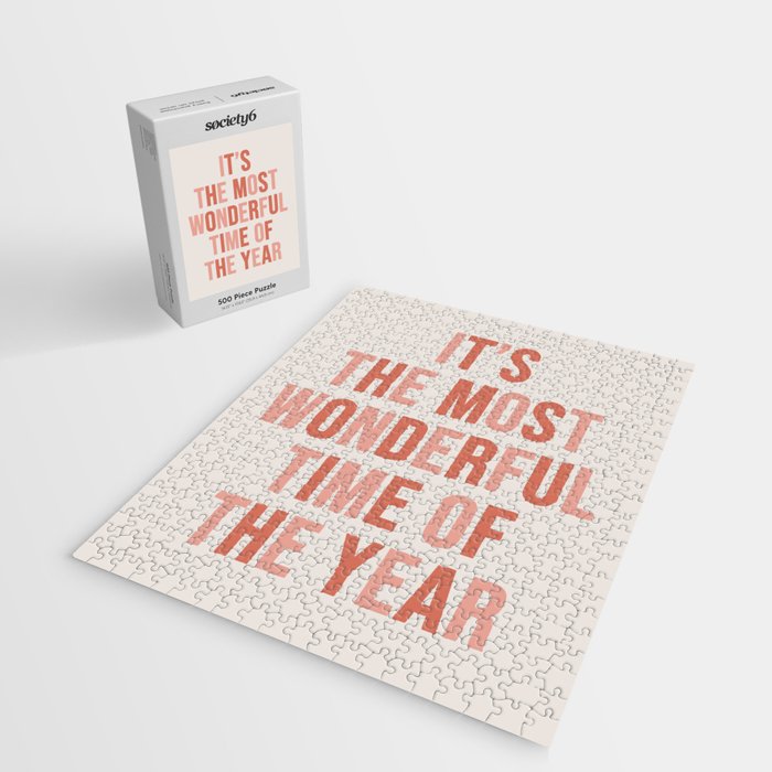 The Most Wonderful Time Of The Year Warm Pink Jigsaw Puzzle Gallery Image 2
