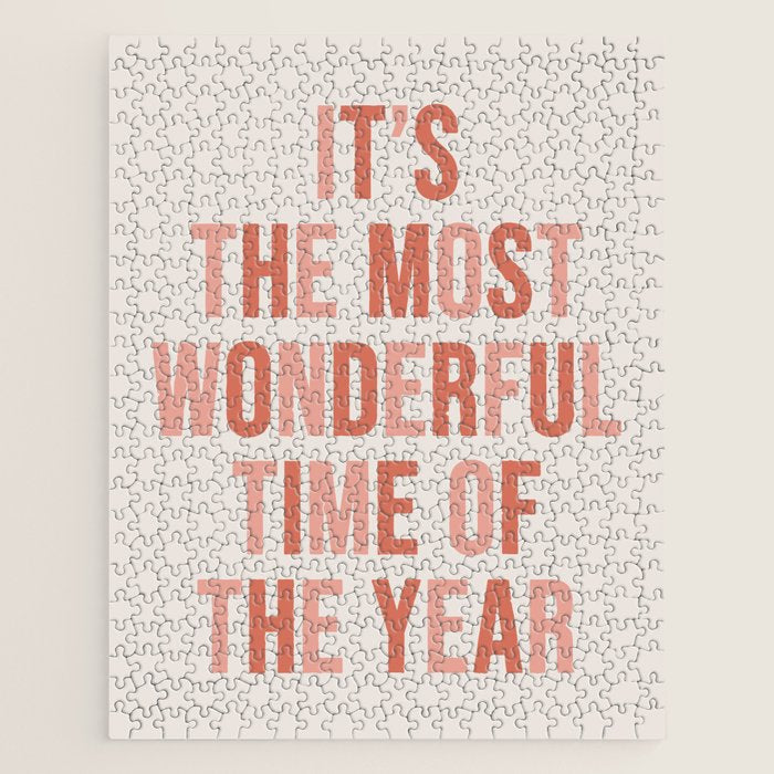 The Most Wonderful Time Of The Year Warm Pink Jigsaw Puzzle Gallery Image 1