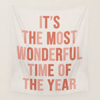 The Most Wonderful Time Of The Year Warm Pink Wall Tapestry Gallery Image 4