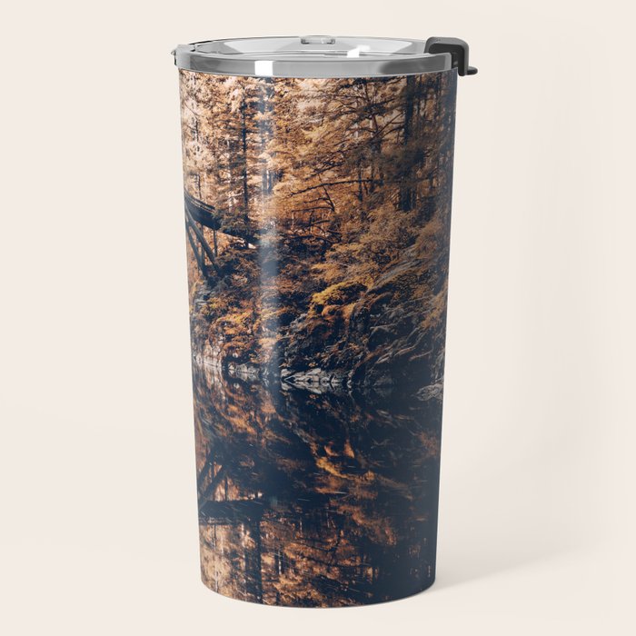 Autumn Forest Miracle on the Pacific Northwest River Bend Travel Mug Gallery Image 2