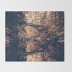 Autumn Forest Miracle on the Pacific Northwest River Bend Throw Blanket Gallery Image 2