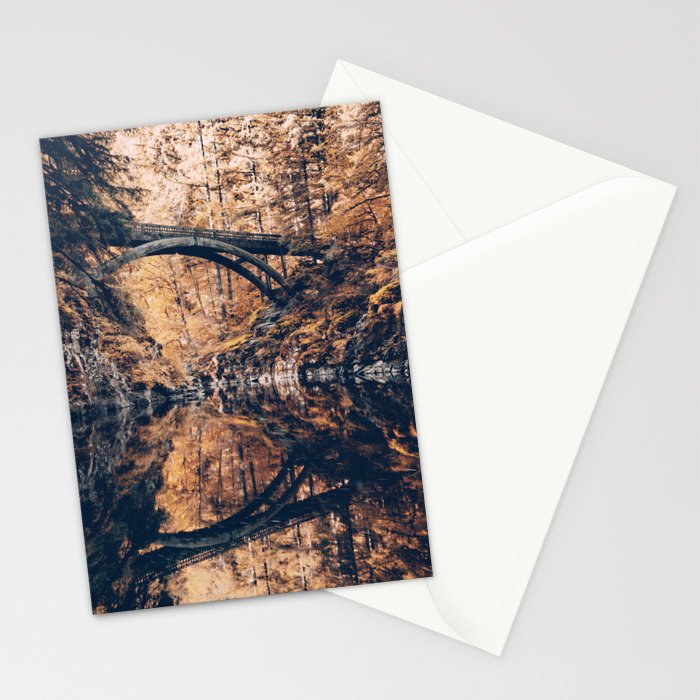 Autumn Forest Miracle on the Pacific Northwest River Bend Stationery Card Gallery Image 2