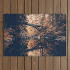 Autumn Forest Miracle on the Pacific Northwest River Bend Outdoor Rug Gallery Image 1