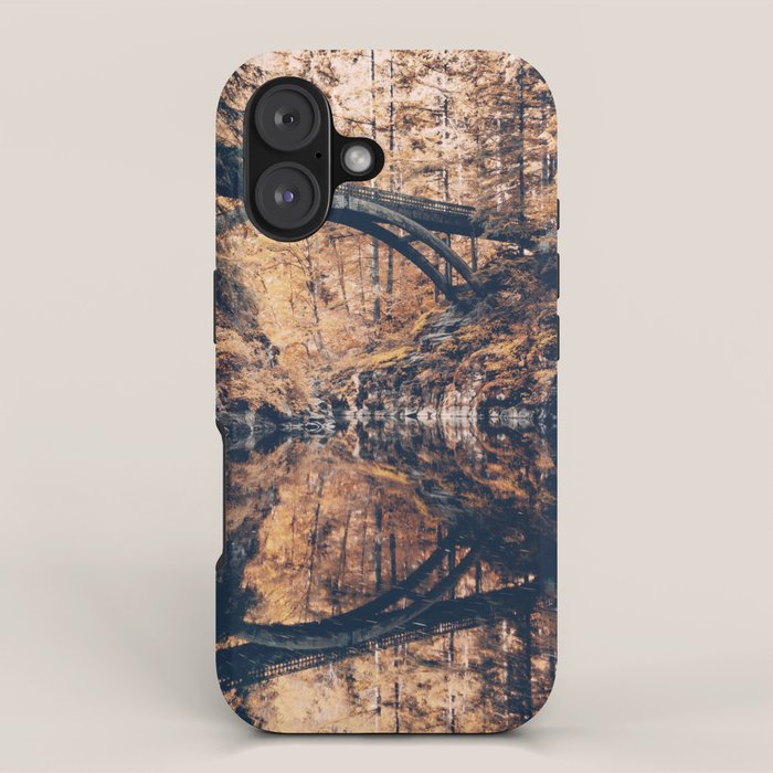 Autumn Forest Miracle on the Pacific Northwest River Bend iPhone Case Gallery Image 1