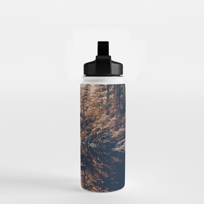Autumn Forest Miracle on the Pacific Northwest River Bend Water Bottle Gallery Image 2