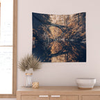 Autumn Forest Miracle on the Pacific Northwest River Bend Wall Tapestry Gallery Image 2
