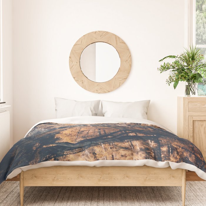 Autumn Forest Miracle on the Pacific Northwest River Bend Duvet Cover Gallery Image 3