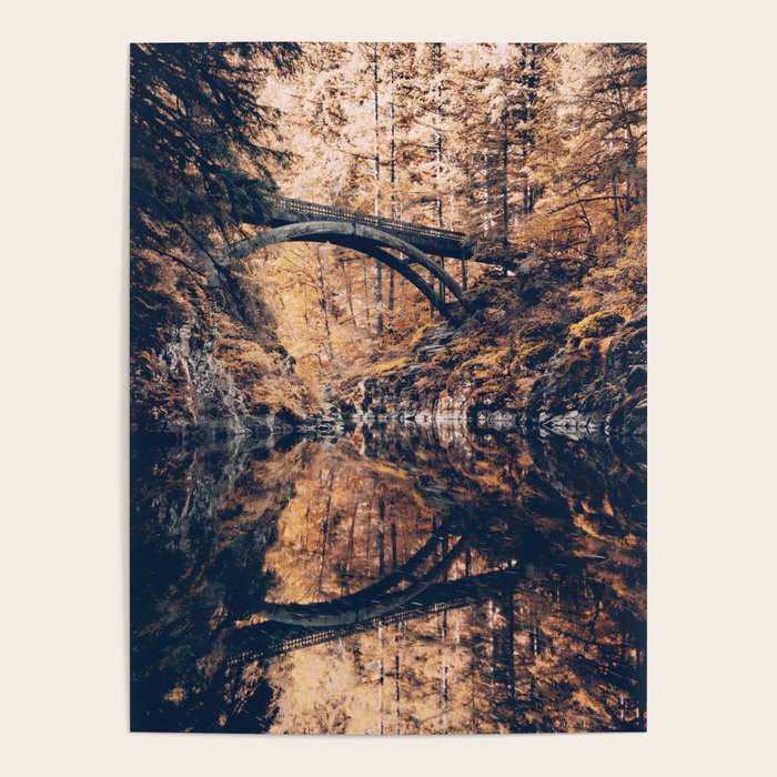 Autumn Forest Miracle on the Pacific Northwest River Bend Poster Gallery Image 1